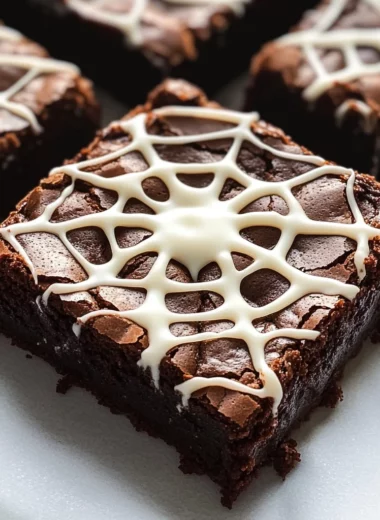 Spider Web Brownies