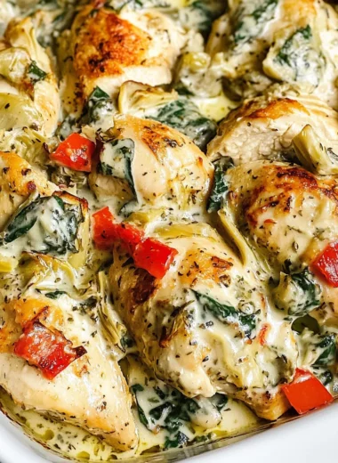 Spinach Artichoke Chicken Bake