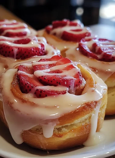 Strawberry Cheesecake Cinnabon Rolls