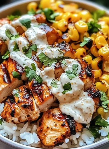 Street Corn Chicken Rice Bowl Recipe