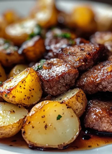 Sweet & Savory Honey Beef with Roasted Potatoes