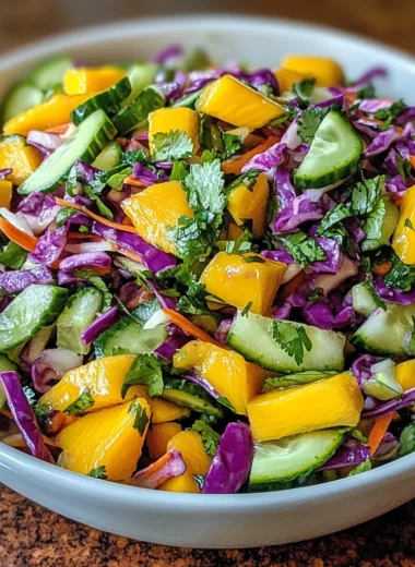 Tropical Cucumber Mango Slaw