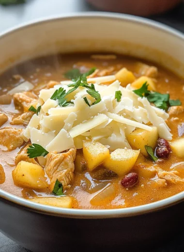 White Cheddar & Apple Chicken Chili