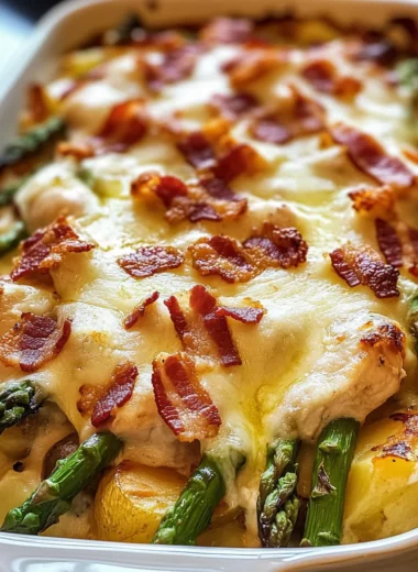 Asparagus & Bacon Chicken Potato Casserole
