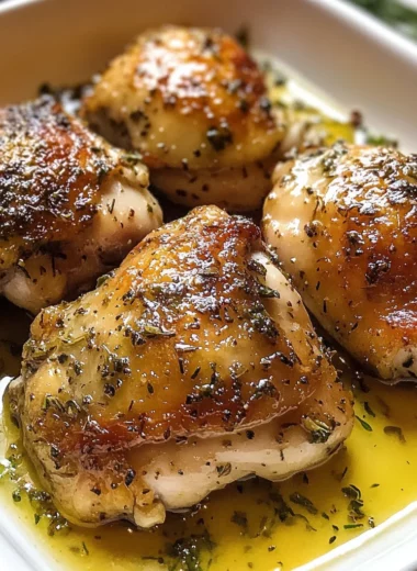 Baked Italian Chicken Thighs
