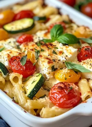 Best Baked Feta Pasta with Vegetables