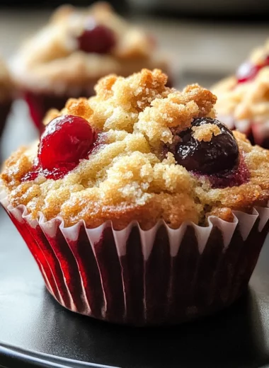 Cherry Cobbler Muffins