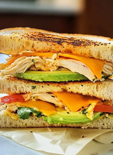 Chicken Avocado Melt Sandwich