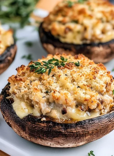 Crab-Stuffed Portobello Mushrooms