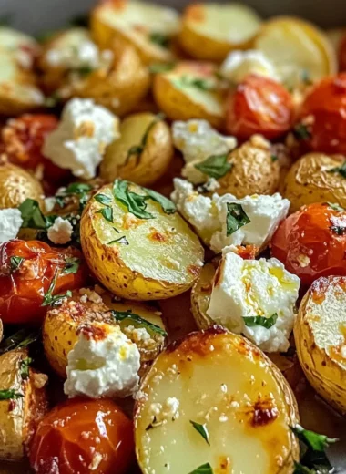 Healthy Baked Feta Potatoes : Easy Potatoes