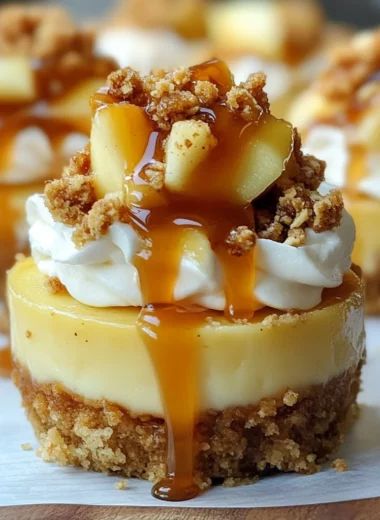 Apple Crisp Mini Cheesecakes