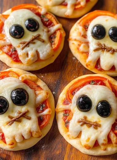 Halloween Mini Pizzas