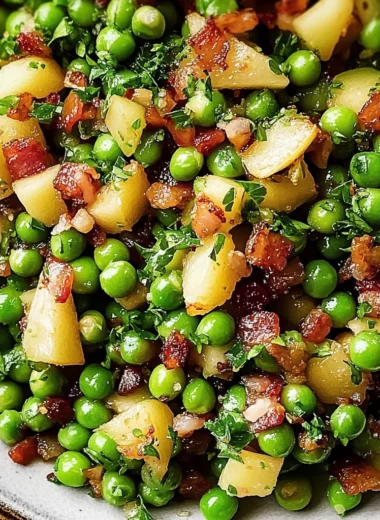 Thanksgiving Peas (with Pear and Pancetta)