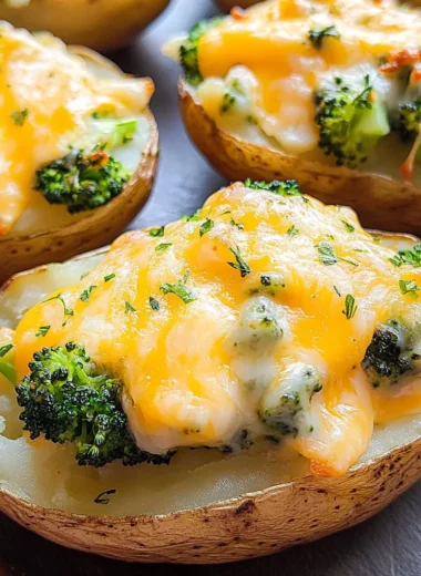 Broccoli and Cheddar Twice-Baked Potatoes