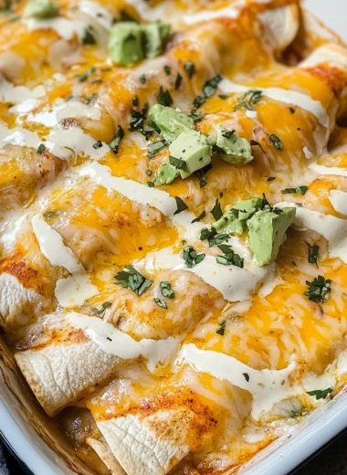 Chicken Enchiladas with Sour Cream White Sauce