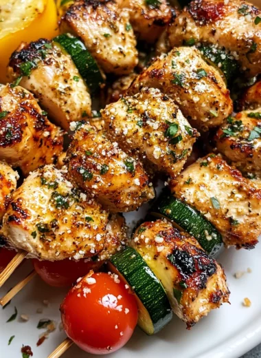 Easy Keto Garlic Parmesan Chicken Skewers Recipe