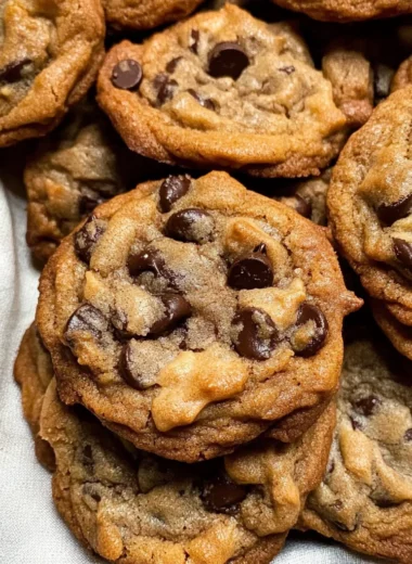 Gooey Bourbon Browned Butter Chocolate Chip Cookies