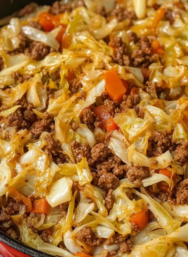 Ground Beef and Chopped Cabbage