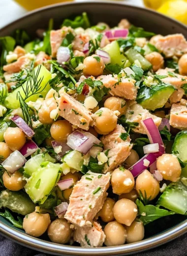Healthy Tuna Garbanzo Bean Salad