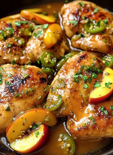 Jalapeño Peach Glazed Chicken Recipe