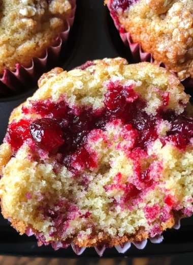 Leftover Cranberry Sauce Coffee Cake Muffins