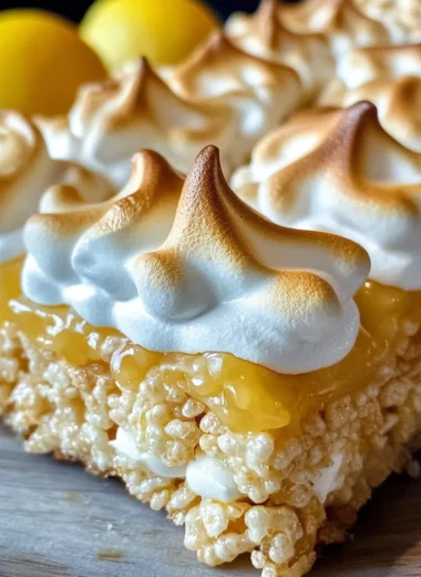 Lemon Meringue Rice Krispies Treats