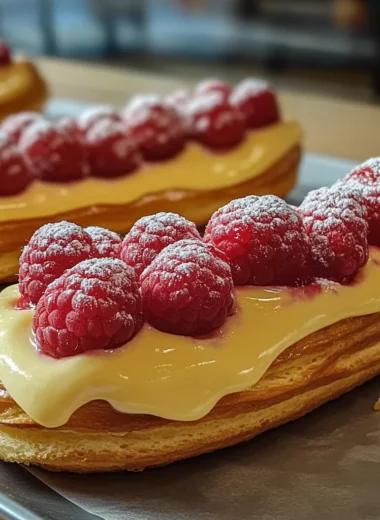 Lemon Raspberry Eclairs