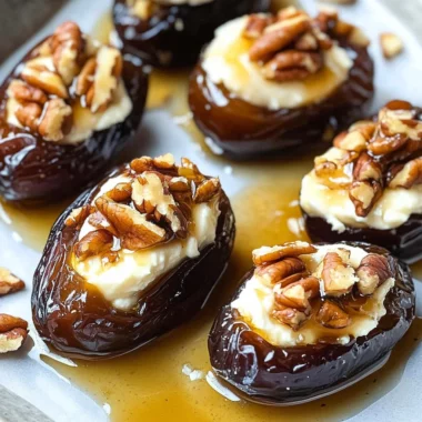 Mascarpone Stuffed Dates with Maple Drizzle
