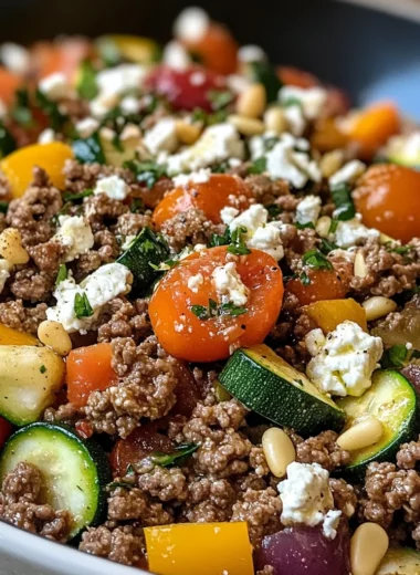 Mediterranean Ground Beef Stir-Fry