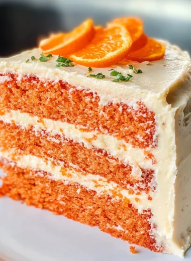Orange Velvet Cake with Orange Cream Cheese Frosting