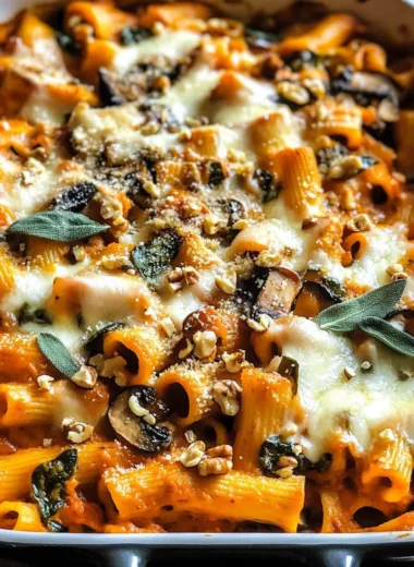 Pasta Bake with Pumpkin Tomato Sauce