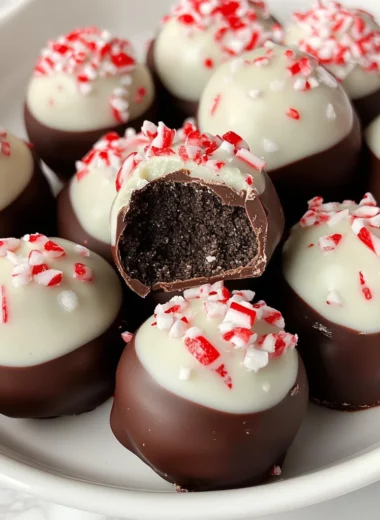 Peppermint Oreo Truffles