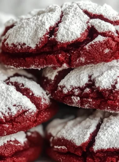 Red Velvet Crinkle Cookies