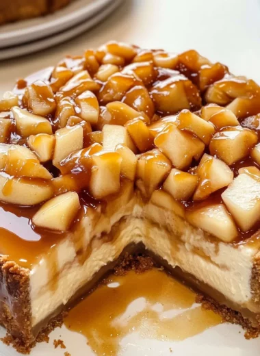 Salted Caramel Apple Pie Cheesecake