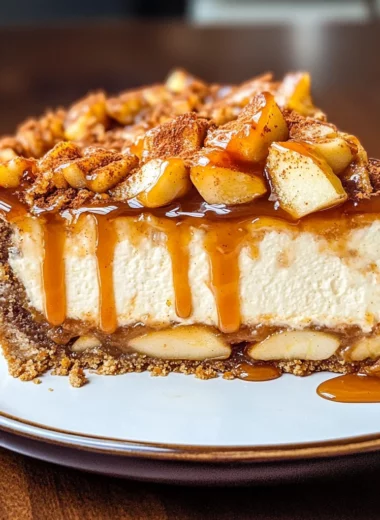 Salted Caramel Apple Pie Cheesecake Recipe