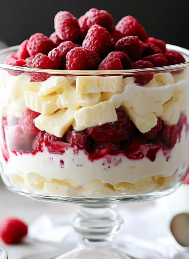 White Chocolate Raspberry Trifle