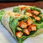Buffalo Chicken Caesar Salad Wraps