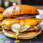 Cheddar Ranch Chicken Burgers