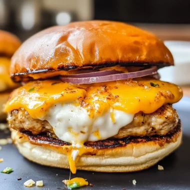 Cheddar Ranch Chicken Burgers