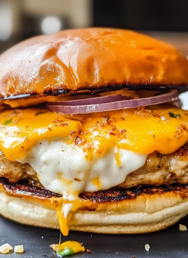 Cheddar Ranch Chicken Burgers