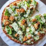 Chicken Crust Caesar Salad Pizza