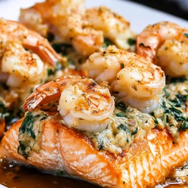 Crab and Shrimp Stuffed Salmon