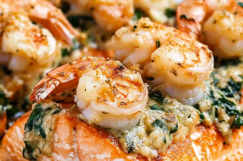 Crab and Shrimp Stuffed Salmon