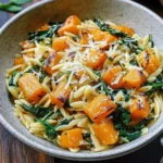 Creamy Orzo with Roasted Butternut Squash and Spinach