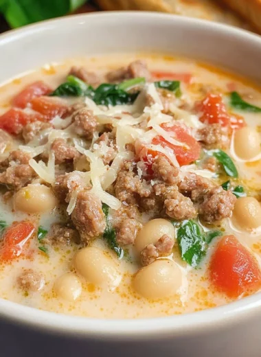 Creamy Parmesan Italian Sausage Soup