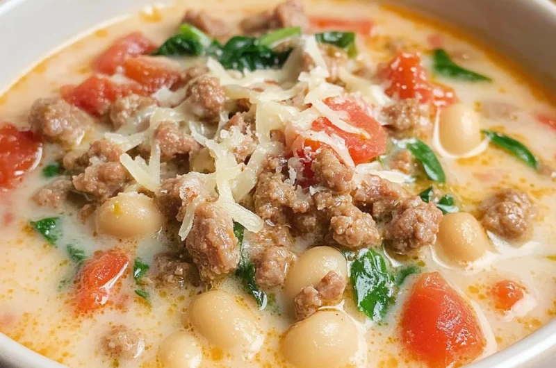 Creamy Parmesan Italian Sausage Soup