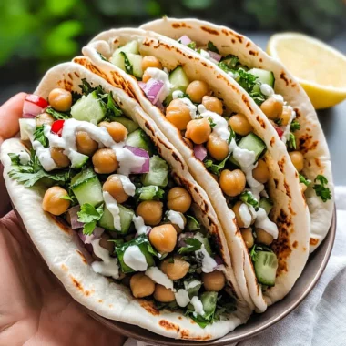Cucumber Chickpea Pita Pockets Recipe