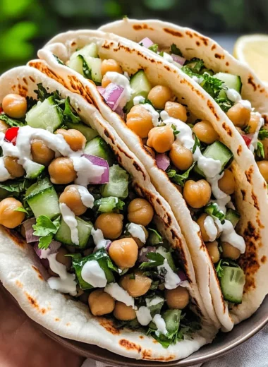 Cucumber Chickpea Pita Pockets Recipe