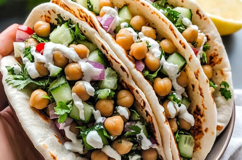 Cucumber Chickpea Pita Pockets Recipe