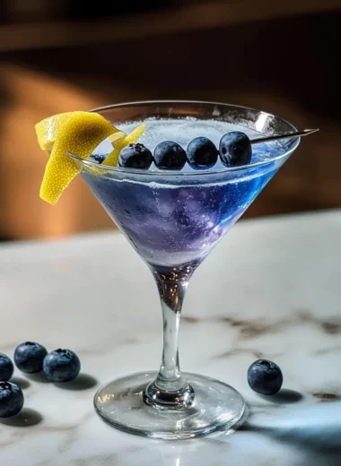 Frostbite Blueberry Martini Cocktail Recipe